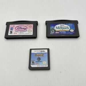 2 Gameboy Advance Games Little Mermaid & Royal Adventure And 1 DS Game Dolphinz